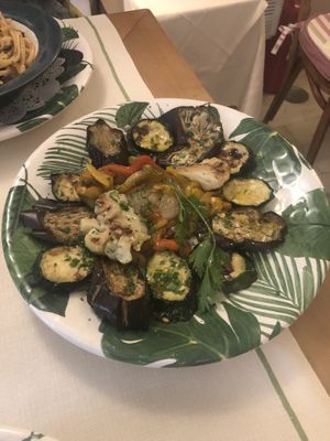 grilled veggies  at La Capannina in Capri