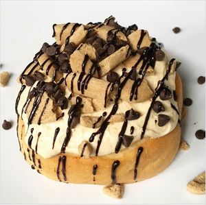 Peanut Butter Patty! Peanut Butter Frosting, Graham Cookies, Chocolate Chips, and Chocolate Sauce! at Cinnaholic in Warner Robins