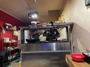 They cook right in front of you at El vegano urbano. in Guadalajara