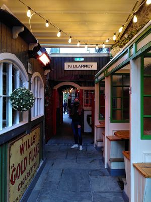 Lovely interior with little booths per table at J.M. Reidys in Killarney