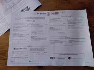 Food Menu at J.M. Reidys in Killarney