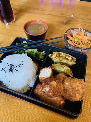 Tofu katsu bento box at Japan Street Food in Paisley