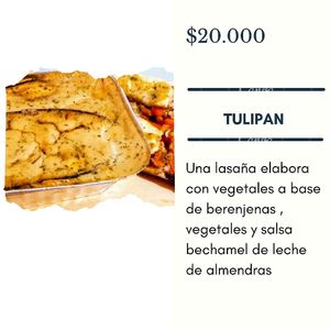 a lasagna made with eggplant-based vegetables, vegetables and almond-based bechamel sauce at Ojalá Comida Saludable  in Bogota