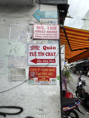 Look for this sign at the bottom of the alley  at Tue Tin Chay Quan in Ho Chi Minh City