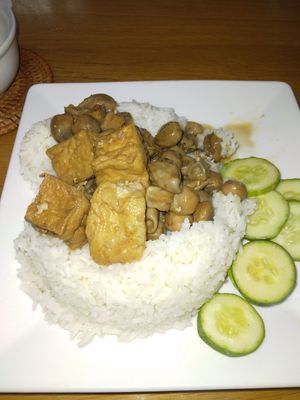 Stir fried Tofu mushroom at Tue Tin Chay Quan in Ho Chi Minh City