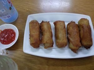 Spring rolls at Tue Tin Chay Quan in Ho Chi Minh City