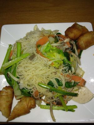 Stir fried Noodles with veg at Tue Tin Chay Quan in Ho Chi Minh City