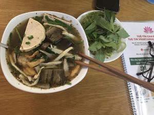 Vegan Bún mắm  #Veganuary at Tue Tin Chay Quan in Ho Chi Minh City