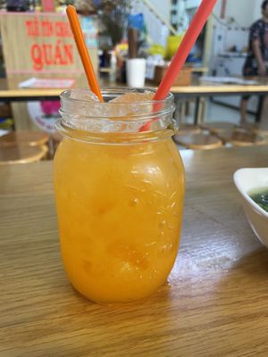 Orange juice, 25,000 VND  at Tue Tin Chay Quan in Ho Chi Minh City