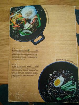 Speisekarte at Manl in Aachen