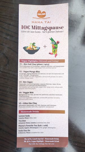 Lunch deal (July 2025) at Mama Tai in Aachen