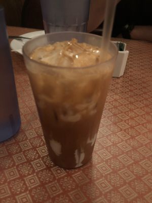 Vegan Thai iced tea at Thai Chef in Lahaina