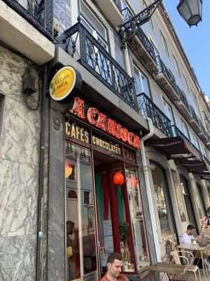 Outside at Vegan Nata - Chiado in Lisbon
