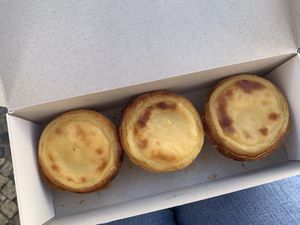 Got three of them when they were still warm at Vegan Nata - Chiado in Lisbon