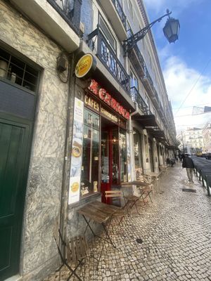 Outside at Vegan Nata - Chiado in Lisbon