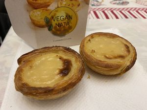 Vegan pastel de nata at Vegan Nata - Chiado in Lisbon