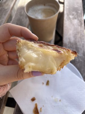 Inside of a nata  at Vegan Nata - Chiado in Lisbon
