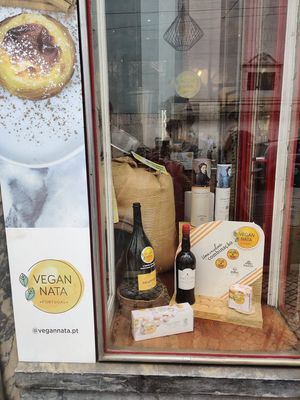 Outside showing wares at Vegan Nata - Chiado in Lisbon