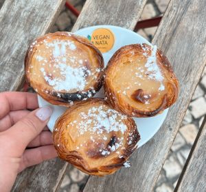 You can have it there or...  at Vegan Nata - Chiado in Lisbon