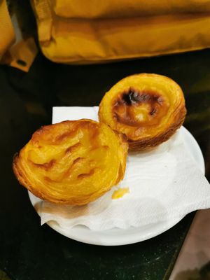2 pasteis de nata at Vegan Nata - Chiado in Lisbon