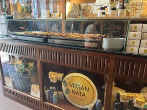 Look for the Vegan Nata sign, otherwise you might miss the place (it is small)   at Vegan Nata - Chiado in Lisbon