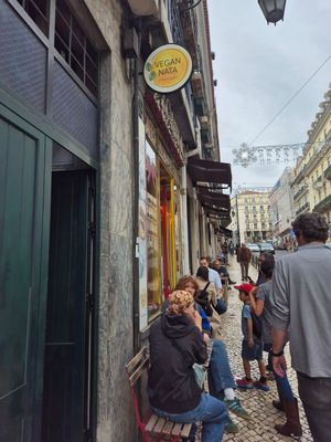 Outside at Vegan Nata - Chiado in Lisbon