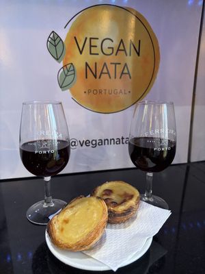 Natas and port - can’t go wrong!  at Vegan Nata - Chiado in Lisbon