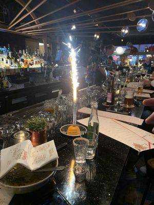 De bar  at HANNO Groots Café in Delft