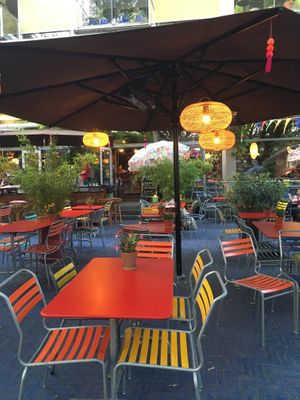 Terrace  at HANNO Groots Café in Delft