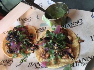 vegan cauliflower tortillas  at HANNO Groots Café in Delft