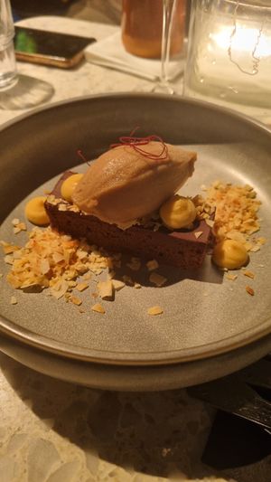 Vegan dessert at HANNO Groots Café in Delft