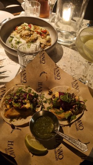 Vegan tacos with artichokes at HANNO Groots Café in Delft