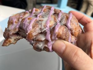 Blueberry fritter at La Beignerie in Montreal