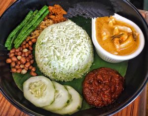 Vegan Prawn nasi lemak at Veggie Recipe in Bandar Seri Begawan