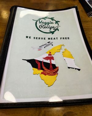 A whole book of vegan and vegetarian menu at Veggie Recipe in Bandar Seri Begawan