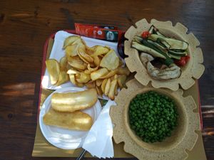 Platos veganos at Taverna Tipica Veneziana in Venice