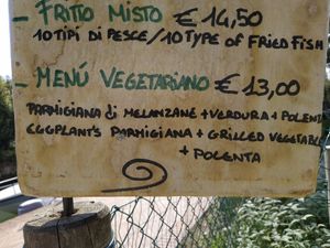 Menú vegetariano del día at Taverna Tipica Veneziana in Venice