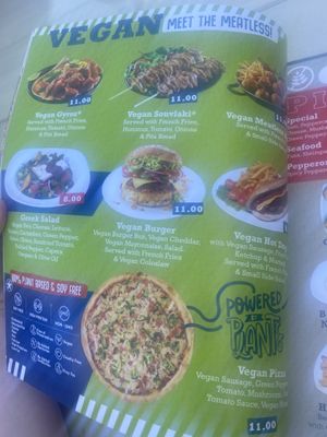 Amazing menu  at Alkionis Sports Bar & Grill in Rhodes