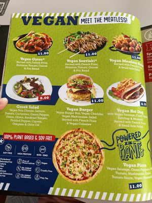 Vegan menu  at Alkionis Sports Bar & Grill in Rhodes
