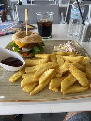 Vegan Burger & Fries   at Alkionis Sports Bar & Grill in Rhodes