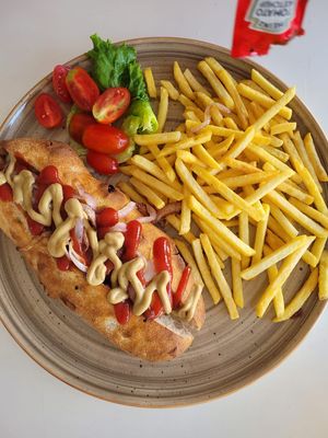 Hot Dog at Alkionis Sports Bar & Grill in Rhodes