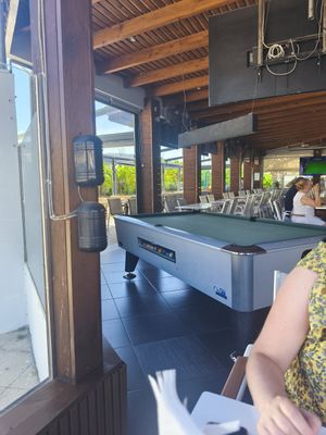 Pool area at Alkionis Sports Bar & Grill in Rhodes