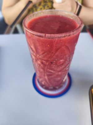 Raspberry apple smoothie at Alkionis Sports Bar & Grill in Rhodes