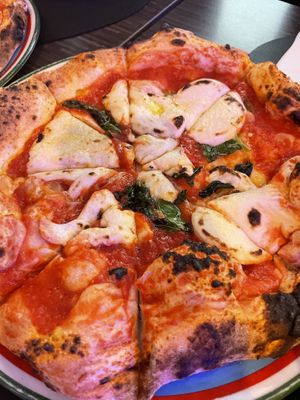 Vegan mozzarella   at Made In Napoli in Cologne