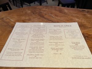 Menu at Beech Tree Craft Beer in Queenstown