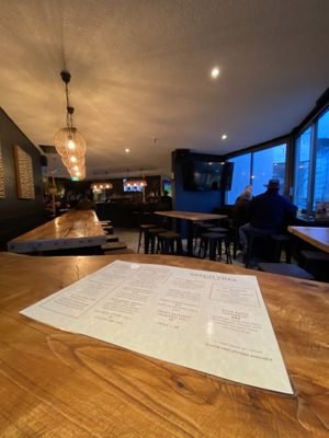 Menu and bar at Beech Tree Craft Beer in Queenstown