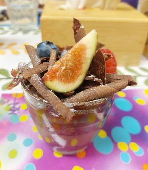 (Raw Vegan) Chocolate Nice-cream w/ Raspberry Jam 朱古力紅桑子杯 (Private Dining) at GreenWoods - 綠野林 in Kowloon