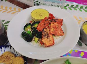 Raw Vegan Cheesy Salmon Rice 生機鮭影炙燒芝士拌飯 (Private Kitchen) at GreenWoods - 綠野林 in Kowloon