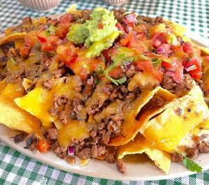 Bistec Nachos at Veganos La Taqueria in San Cristobal De Las Casas