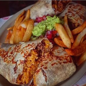 Burritos at Veganos La Taqueria in San Cristobal De Las Casas